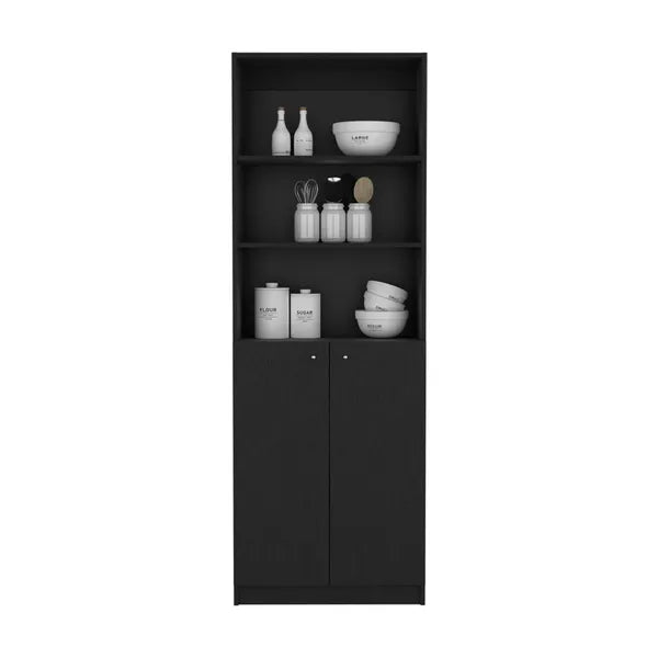 Bookcase Dual-Door Benzoni, Office, Black