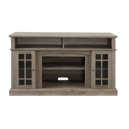 Classic TV Media Stand Modern Entertainment Console for TV Up to 65" with Open and Closed Storage Space, Gray Wash, 58.25"W*15.75"D*32"H