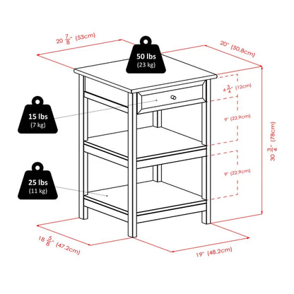 Delta Home Office Printer Stand; White