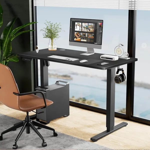 Electric Height Adjustable Standing Desk,Sit to Stand Ergonomic Computer Desk,Black,48'' x 24"