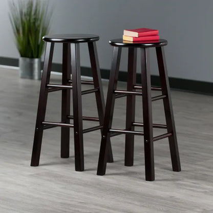 Element Bar Stools; 2-Pc Set; Espresso