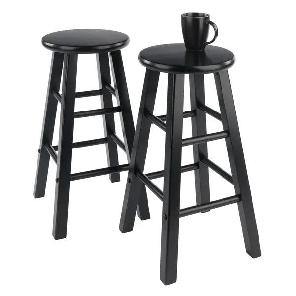 Element Counter Stools; 2-Pc Set; Black