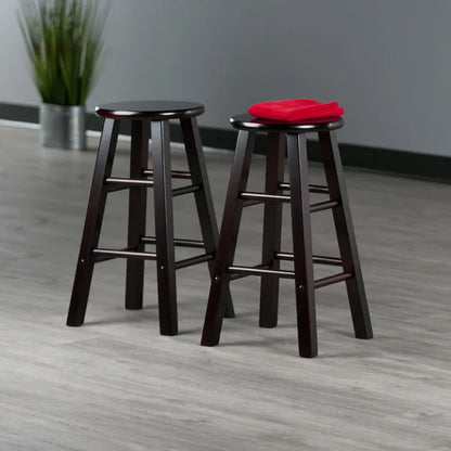 Element Counter Stools; 2-Pc Set; Espresso