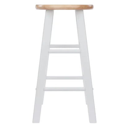 Element Counter Stools; 2-Pc Set; Natural & White