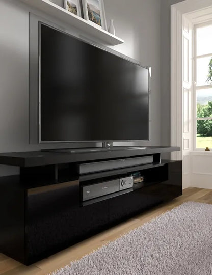 EVA 180 TV STAND / 70,87 in black matt / black gloss