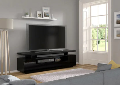 EVA 180 TV STAND / 70,87 in black matt / black gloss