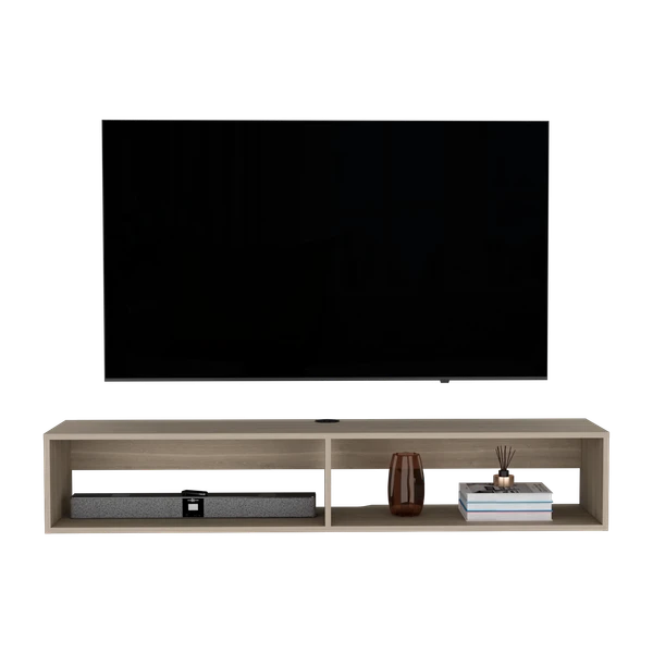 Floating Tv Stand Moore, Living Room, White Oak