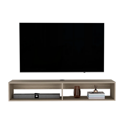 Floating Tv Stand Moore, Living Room, White Oak