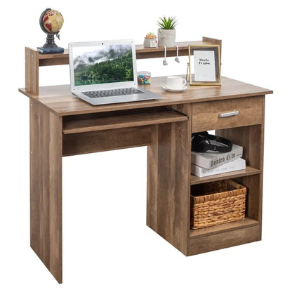 General Style Modern P2 15MM Chipboard Computer Desk Brown