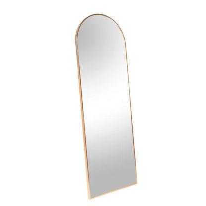 Gold 65x22 inch metal arch stand full length mirror