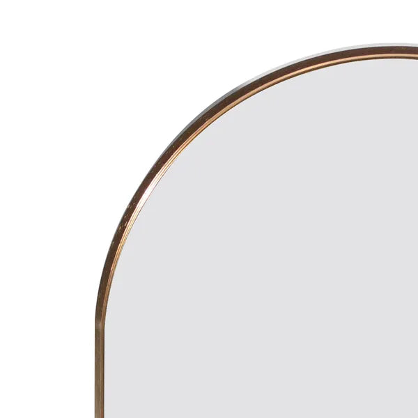 Gold 65x22 inch metal arch stand full length mirror