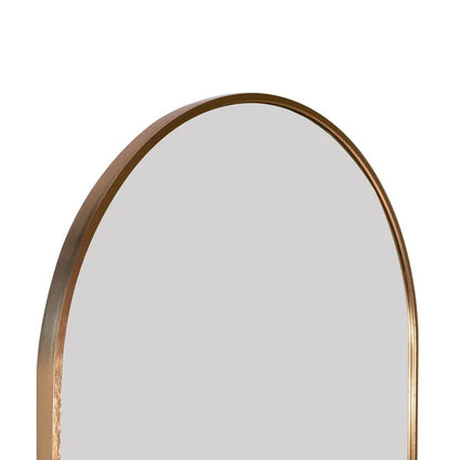 Gold 65x22 inch metal arch stand full length mirror