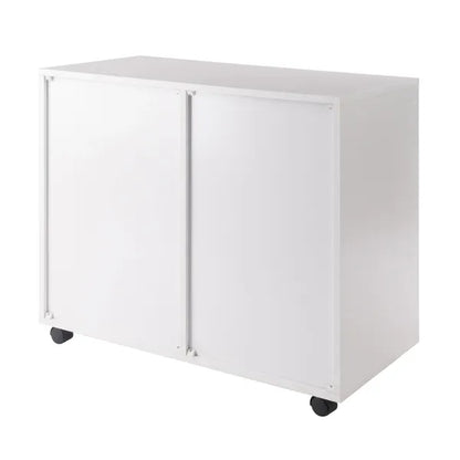 Halifax Wide 2-Door Storage Cabinet; 4-Drawer; White