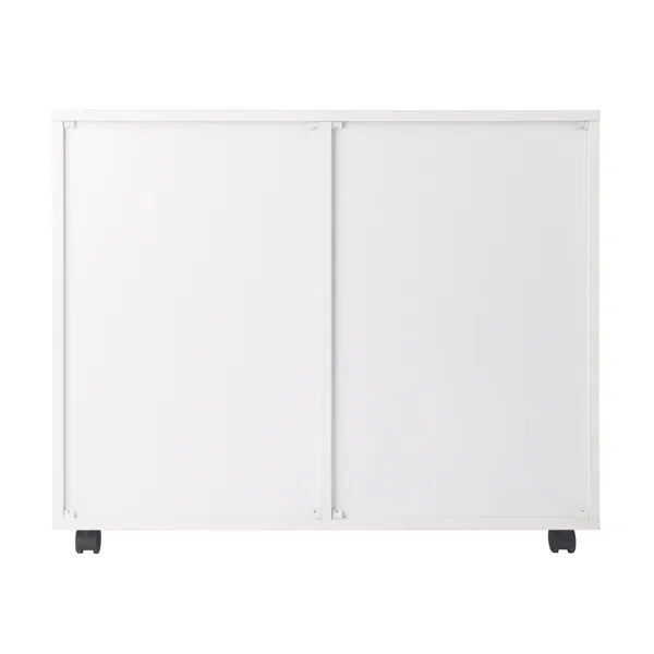 Halifax Wide 2-Door Storage Cabinet; 4-Drawer; White