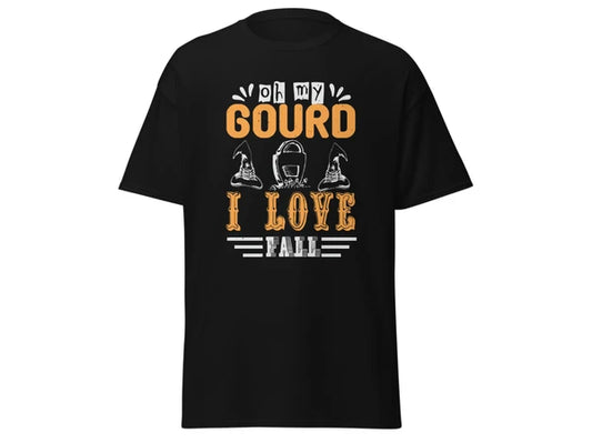 Halloween oh my gourd I love fall t-shirt design merchyprint black, size Medium