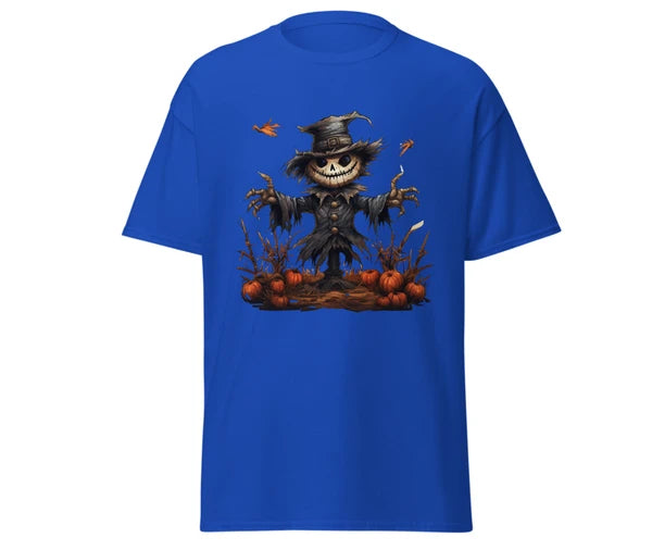 Halloween scarecrow fashion orange t-shirt merchyprint, size Medium