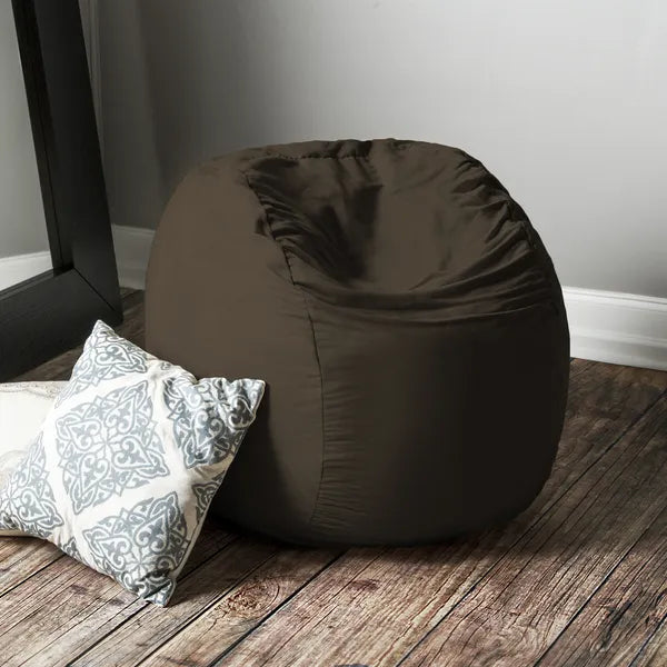 Jaxx Saxx 3 Foot Round Bean Bag w/ Removable Cover, Chocolate