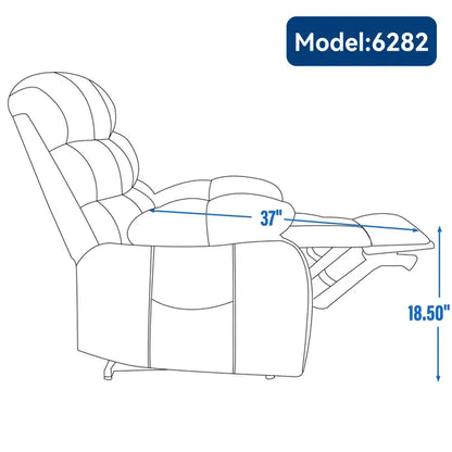 Lift Recliner Chair Heat Massage Dual Motor Infinite Position Up to 350 LBS Large Electric Power Lift Recliners with Power-Remote, Medium-firm and Heavy duty, Beige