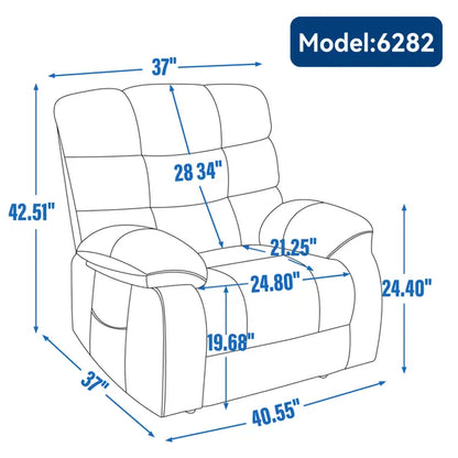 Lift Recliner Chair Heat Massage Dual Motor Infinite Position Up to 350 LBS Large Electric Power Lift Recliners with Power-Remote, Medium-firm and Heavy duty, Beige