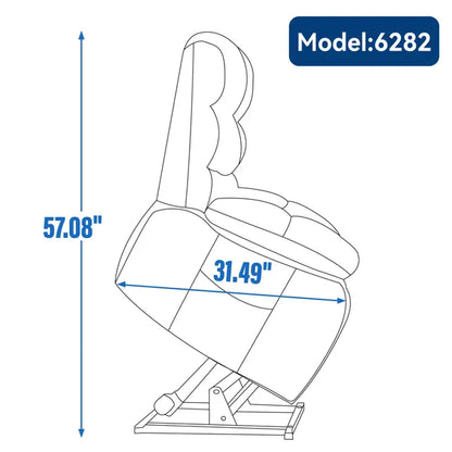 Lift Recliner Chair Heat Massage Dual Motor Infinite Position Up to 350 LBS Large Electric Power Lift Recliners with Power-Remote, Medium-firm and Heavy duty, Beige