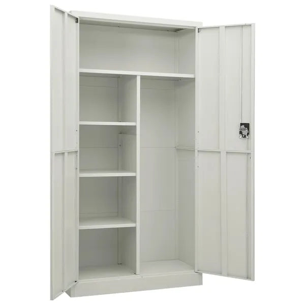 Locker Cabinet Light Gray 35.4"x15.7"x70.9" Steel