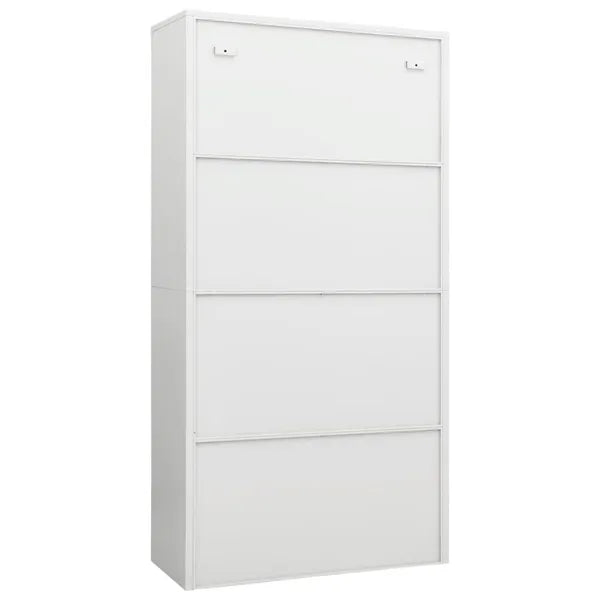 Locker Cabinet White 35.4"x15.7"x70.9" Steel