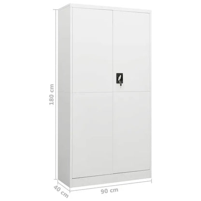 Locker Cabinet White 35.4"x15.7"x70.9" Steel