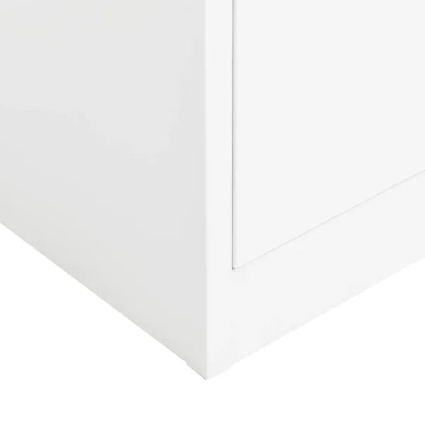 Locker Cabinet White 35.4"x15.7"x70.9" Steel