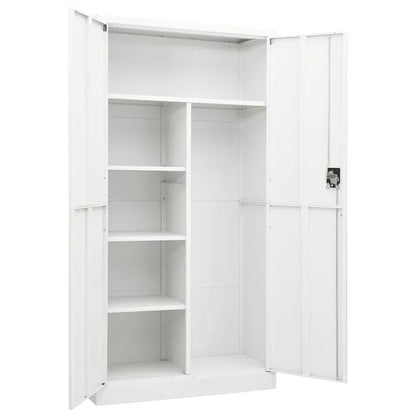 Locker Cabinet White 35.4"x15.7"x70.9" Steel