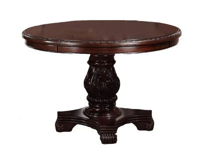 Majestic Formal Dining Room Table Brown 1pc Dining Table Only Pedestal Base Royal Round Table