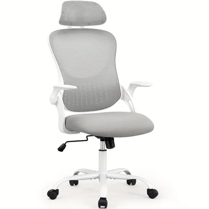 SALEMesh Ergonomic Office Computer Desk Chair Flip-up Arms Adjustable Headrests Comfortable Lumbar Support For Home Office