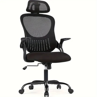 SALEMesh Ergonomic Office Computer Desk Chair Flip-up Arms Adjustable Headrests Comfortable Lumbar Support For Home Office