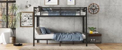 Metal Full XL over Queen Bunk Bed for Teens and Adults,Space-Saving/Noise Reduced/No Box Spring Needed(Expect arrive date 2024/6/27)