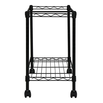 Oceanstar Portable 1-Tier Metal Rolling File Cart, Black