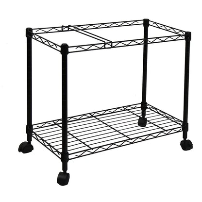 Oceanstar Portable 1-Tier Metal Rolling File Cart, Black