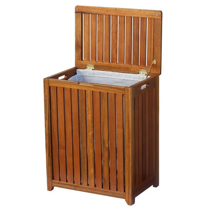 Oceanstar Solid Wood Spa Hamper