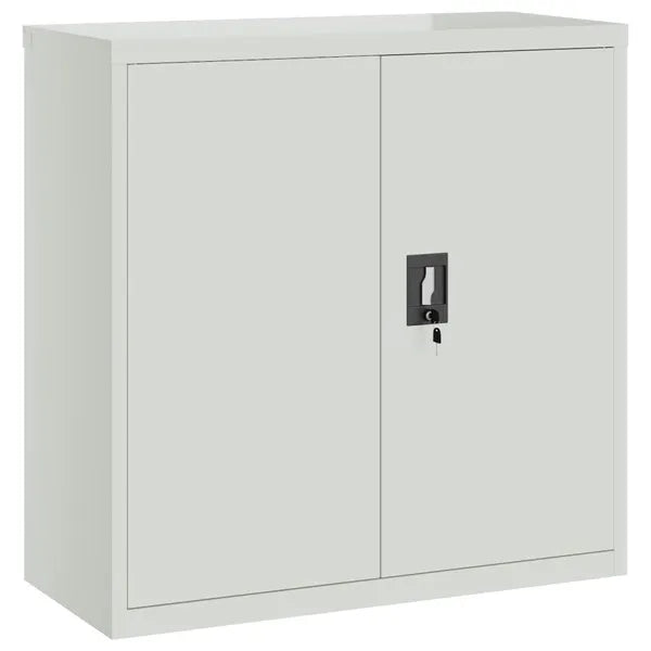 Office Cabinet with 2 Doors Gray 35.4' Steel