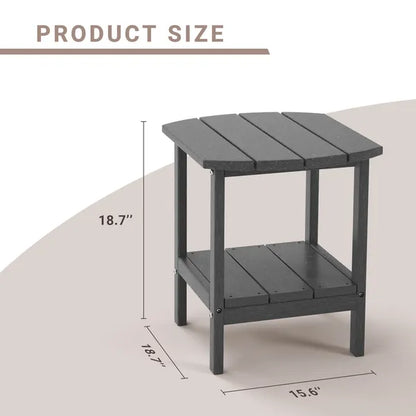 Outdoor Side Table for Adirondack Chairs;  All-Weather Resistant Humidity-Proof Waterproof Stain-Proof Accent Tables