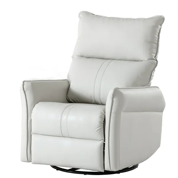 Rocking Recliner Chair,360 Degree Swivel Nursery Rocking Chair,Glider Chair,Modern Small Rocking Swivel Recliner Chair for Bedroom,Living Room Chair Home Theater Seat,Side Pocket(Light Gray)