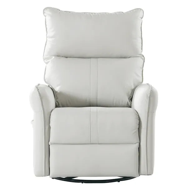 Rocking Recliner Chair,360 Degree Swivel Nursery Rocking Chair,Glider Chair,Modern Small Rocking Swivel Recliner Chair for Bedroom,Living Room Chair Home Theater Seat,Side Pocket(Light Gray)