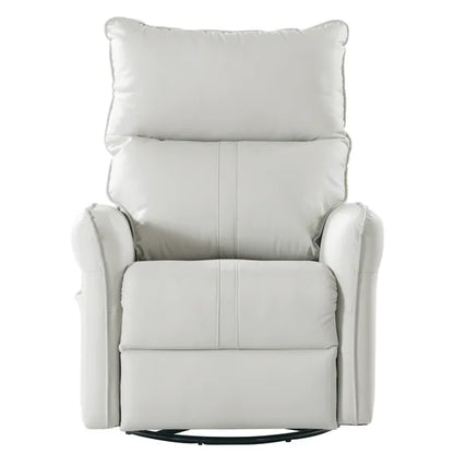 Rocking Recliner Chair,360 Degree Swivel Nursery Rocking Chair,Glider Chair,Modern Small Rocking Swivel Recliner Chair for Bedroom,Living Room Chair Home Theater Seat,Side Pocket(Light Gray)