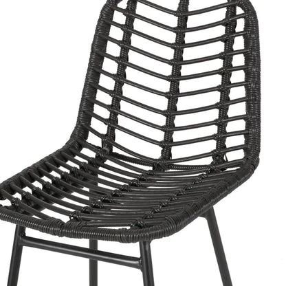 Sawtelle Outdoor Wicker Barstools (Set of 2)