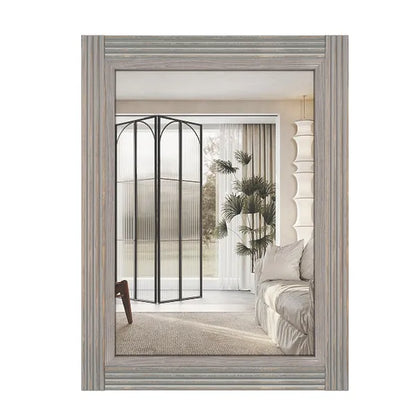 Solid Wood Frame Flat Bathroom Mirror-Small