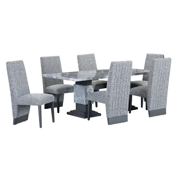 Stacey White and Grey Dining Chair