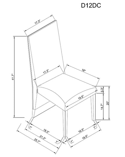 Stacey White and Grey Dining Chair