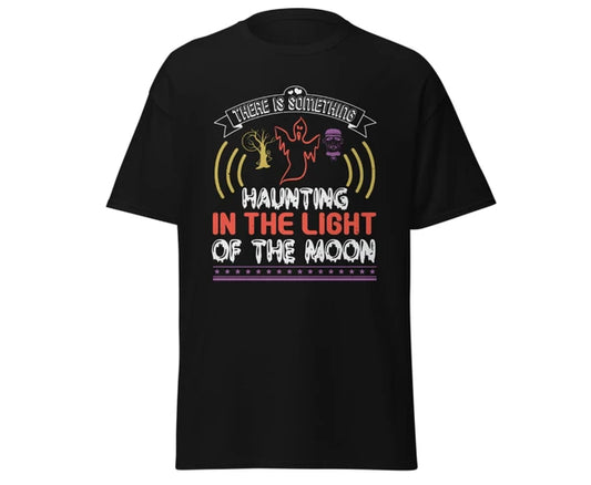 The light of the moon spooky halloween t-shirt merchyprint Black, size medium