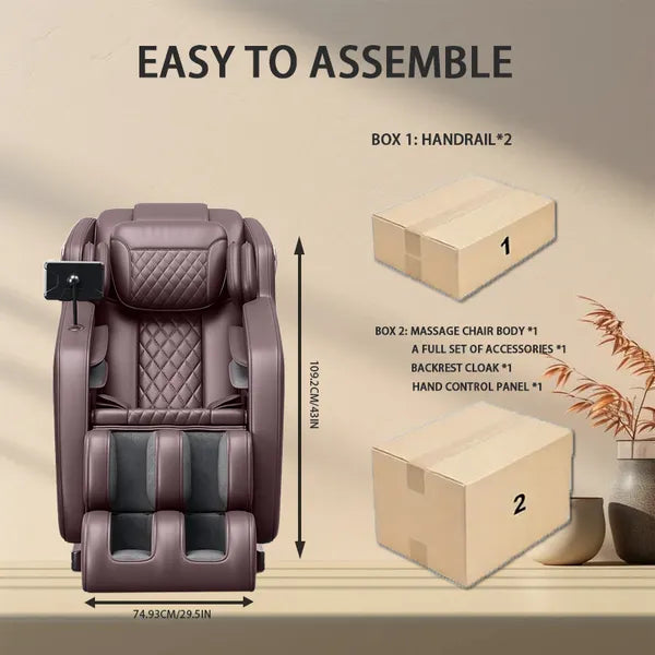 The perfect Gift for Relaxation & Health! Zero Gravity Massage Chair with Hip Heating, Foot Massage & Full Airbag Coverage – Perfect for Home or Office!