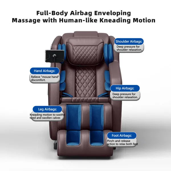 The perfect Gift for Relaxation & Health! Zero Gravity Massage Chair with Hip Heating, Foot Massage & Full Airbag Coverage – Perfect for Home or Office!