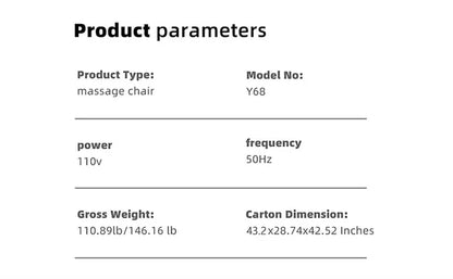 The perfect Gift for Relaxation & Health! Zero Gravity Massage Chair with Hip Heating, Foot Massage & Full Airbag Coverage – Perfect for Home or Office!