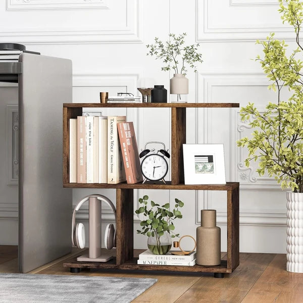 Transform Your Space with These Stylish 2-Tier Wooden Bookcases - #FallDecorations for Home